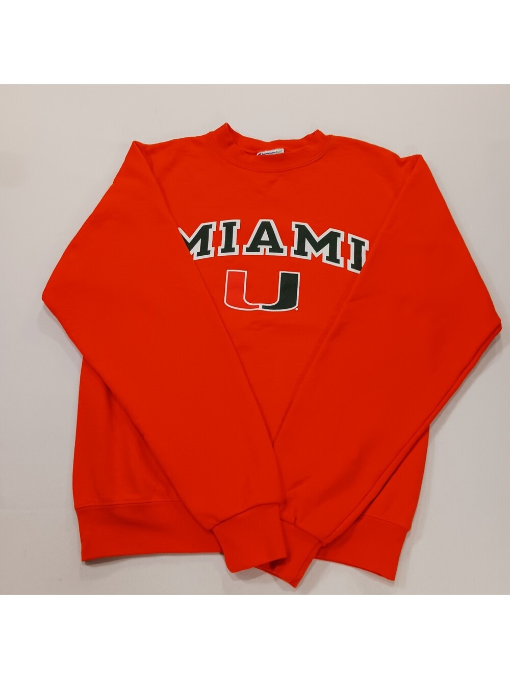 Champion ECO CS1220 University Of Miami Men's Orange Sweatshirt Size XS